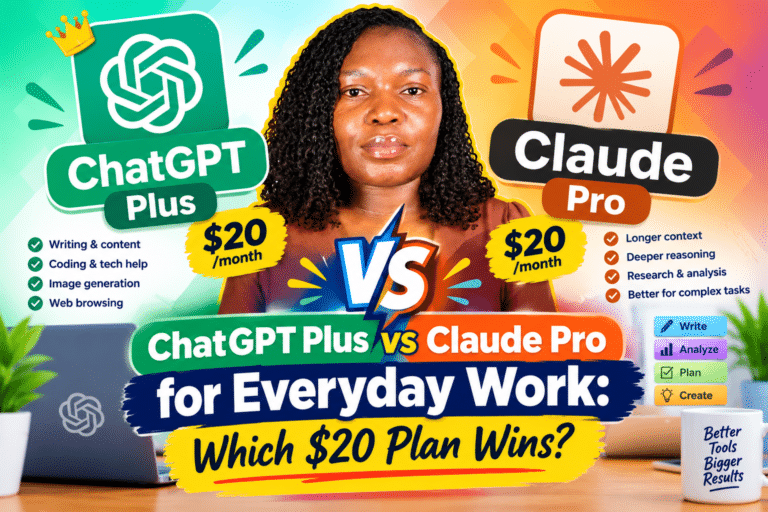 ChatGPT Plus vs Claude Pro for Everyday Work: Which $20 Plan Wins?